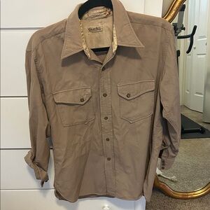 Rare Vintage Rancher Tan Button-Up Shirt